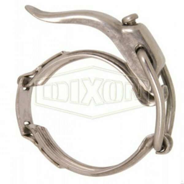 Dixon Toggle Sanitary Clamp, 4 in Tube, 304 SS, Domestic 13MHLA400